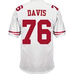  San Francisco 49ers 76# Davis White NFL Jerseys Authentic 