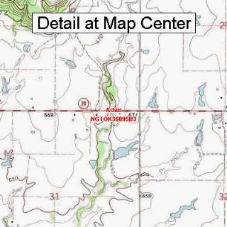  USGS Topographic Quadrangle Map   Adair, Oklahoma (Folded 