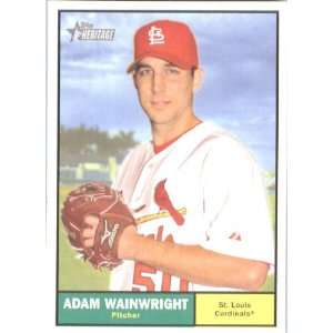  2010 Topps Heritage #11 Adam Wainwright   St. Louis Cardinals 