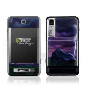  Design Skins for Samsung F480   Purple Lightning Design 