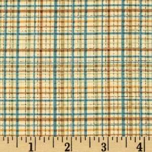  44 Wide Let Us Adore Him Plaid Cream Fabric By The Yard 