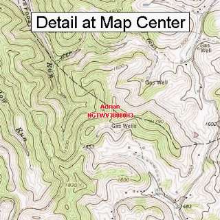 USGS Topographic Quadrangle Map   Adrian, West Virginia (Folded 