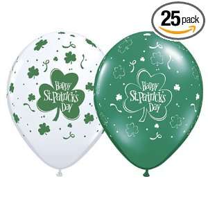 Qualatex Happy St Patricks Day 11 Round Balloons, Emerald Green 