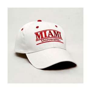  Miami Redhawks Classic Adjustable Bar Hat   White Sports 