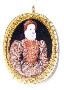 XL Queen Elizabeth I Darnley Portrait Tudor Pendant  