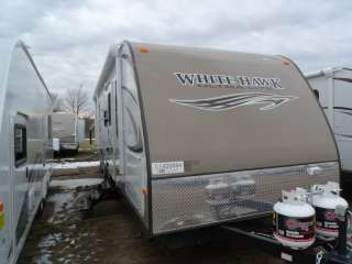 2012 JAYCO WHITEHAWK 26DRB HAS A REAR BATH WITH A FULL SLIDE, WALK 