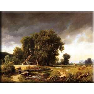 Westphalian Landscape 16x12 Streched Canvas Art by Bierstadt, Albert