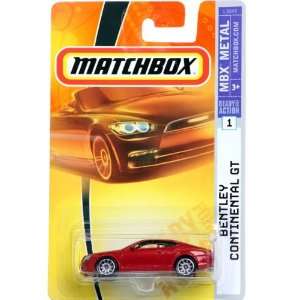  Matchbox 2007MBX Metal Red/Burgundy Bentley Continental GT 
