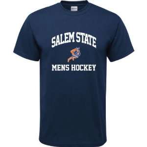  Salem State Vikings Navy Youth Mens Hockey Arch T Shirt 