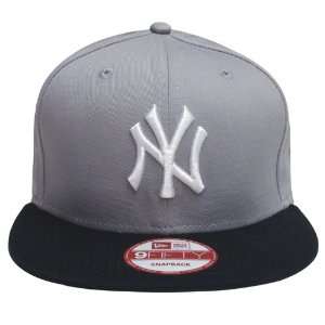  New York Yankees Retro New Era Logo Hat Cap Snapback Grey 