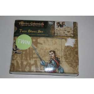   of the Caribbean Dead Mans Chest Twin Sheet Set