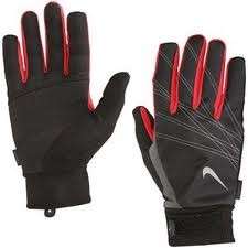   New Nike Mens Elite Storm Fit Running Gloves Black/Red/GreySizes S XL