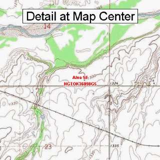   Topographic Quadrangle Map   Alva SE, Oklahoma (Folded/Waterproof