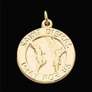  14k St. Dismas Medal 15mm/14kt yellow gold Jewelry