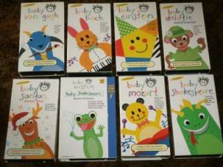 LOT~8 BABY EINSTEIN OUT OF PRINT VHS~WORK PERFECT~NEAR MINT~MOMS BEST 