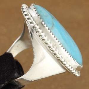   American Navajo Robins Egg Turquoise Sterling Silver Ring by Dawes