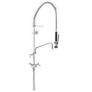   Deck Mounted Single Base Pre Rinse Faucet with 6 Swing Spout and Wall