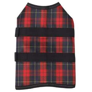   & Zoey Polyester Plaid Blanket Dog Coat, XX Large, Red