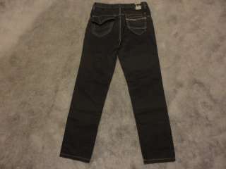 DKNY Black Resin Wash Straight Leg Cotton Jeans sz 16  