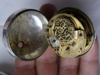 RRR Antique Silver Verge Fusee DIGITAL DATE pocket watch.Tarts London 