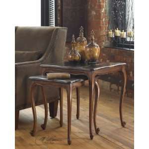  25531 Angelou Series Nesting Tables S/2 Blk/Natural