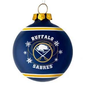  Buffalo Sabres 2011 Snowflake Glass Ball Ornament Sports 