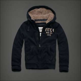 Abercrombie & Fitch Men Navy blue Gilligan Mountain Hoodie (traderout 