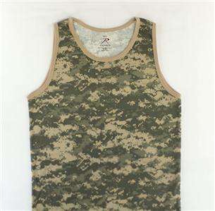 Tank Top Muscle T Tee Shirt Camouflage Military Pride  