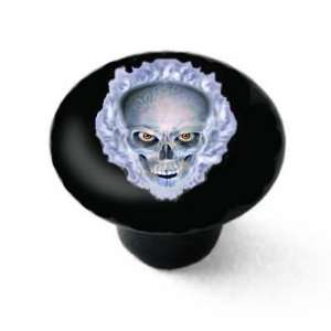  Ghost Skull Decorative High Gloss Black Ceramic Drawer 