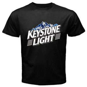  Keystone Light Beer Logo New Black T shirt Size XL 