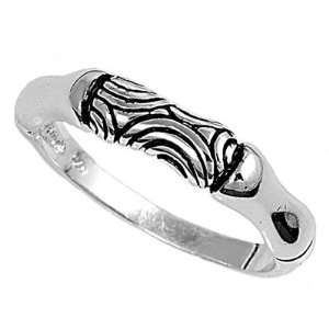 Sterling Silver Ring   2mm Band Width and 4mm Face Height in Sizes 5 