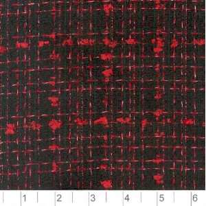  58 Wide Tweed Boucle Black/Red Fabric By The Yard Arts 