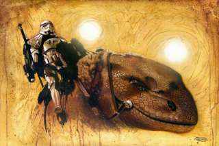Dewback Star Wars Canvas artist proof by Brian Rood  