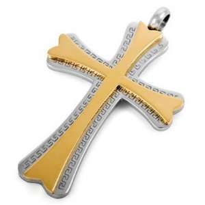    Mens Faith Stainless Steel Cross Pendant Necklace Jewelry