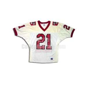  White No. 21 Game Used Harvard Russell Football Jersey 