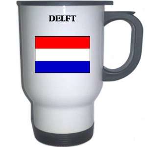  Netherlands (Holland)   DELFT White Stainless Steel Mug 