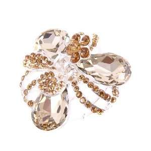   Metal Jaw Hair Clip with Genuine Austrian Crystal 