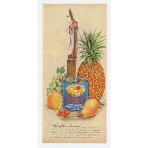  1953 Dole Fruit Cocktail 5 Flavor Harmony Print Ad (3939 