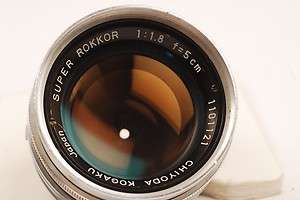 Minolta Chiyoda kogaku 5cm F1.8 Super Rokkor Lens no mount  