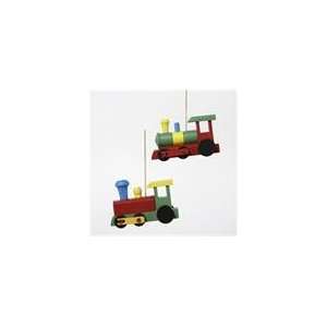  Club Pack of 12 Red, Blue, Yellow & Green Wooden Train 