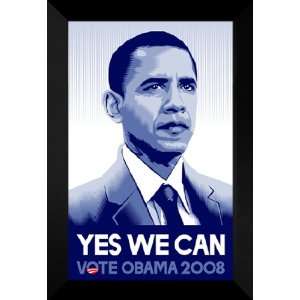  Barack Obama 27x40 FRAMED (Yes We Can) Campaign Poster 