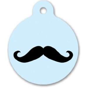  Happy Moustache Pet ID Tag for Dogs and Cats   Dog Tag Art 