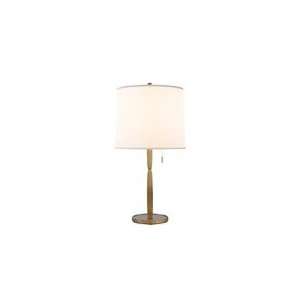  Barbara Barry Figure Table Lamp in Soft Brass with Silk 