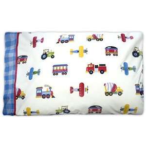   & Trucks Standard Cotton Pillowcase by Olive Kids