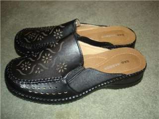 NEW Sag Harbor Black Mules Shoes Womens 7.5 7 1/2   8 M  