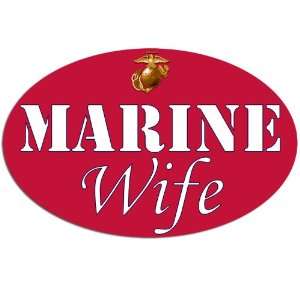  Oval Marine Wife Sticker 