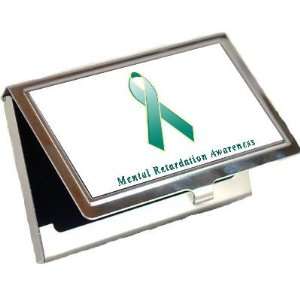   Mental Retardation Awareness Ribbon Business Card Holder Office