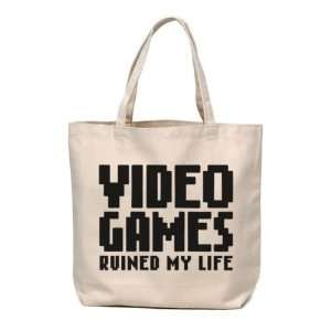  Video Games Ruined My Life Canvas Tote Bag Everything 