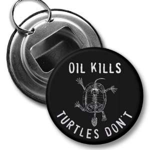 Creative Clam Oil Kills Turtles Dont Gulf Bp Spill 2.25 Inch Button 