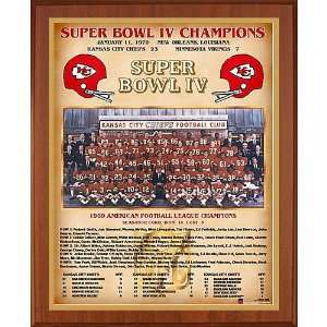 Healy Kansas City Chiefs Super Bowl Iv Champions 13X16 Team Picture 
